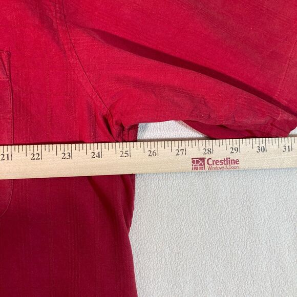 Paradise Coves Shirt Men's Sz XL Red 100% Washable Silk Resort Wear Vacation - Picture 2 of 7
